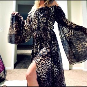 Leopard print maxi dress